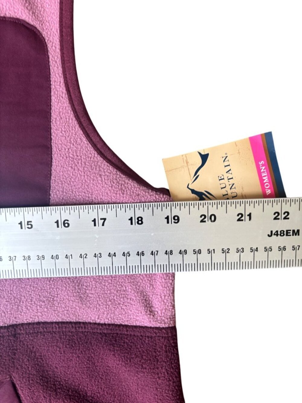 Blue Mountain Women's Polar Fleece Burgundy Pink Vest - Picture 5 of 6